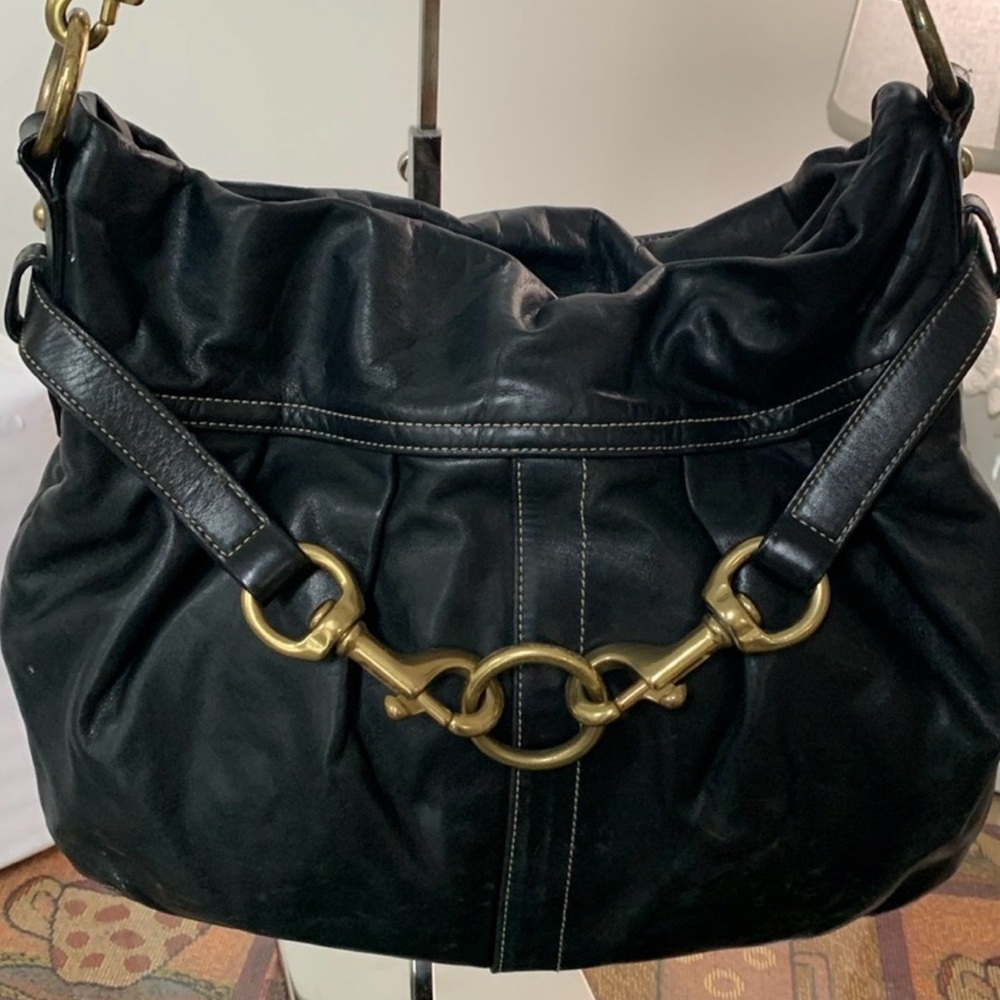 COACH Belted Hampton’s Vintage Leather Hobo Shoulder Bag YK2 - 2002